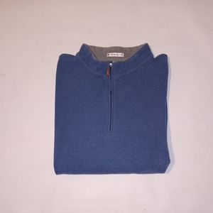 PETER MILLAR MEN'S BLUE HALF ZIP SWEATER